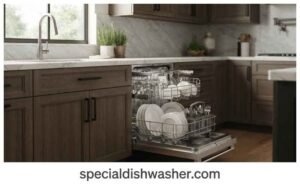 Café dishwasher installed in a modern kitchen